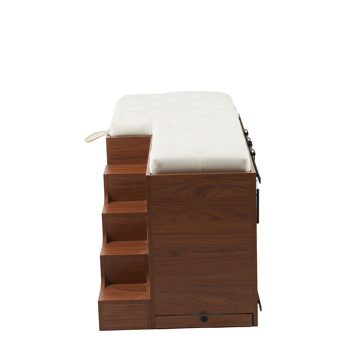 2 in 1 Dog Crate with Padded Seat Walnut 56'L Furniture Style