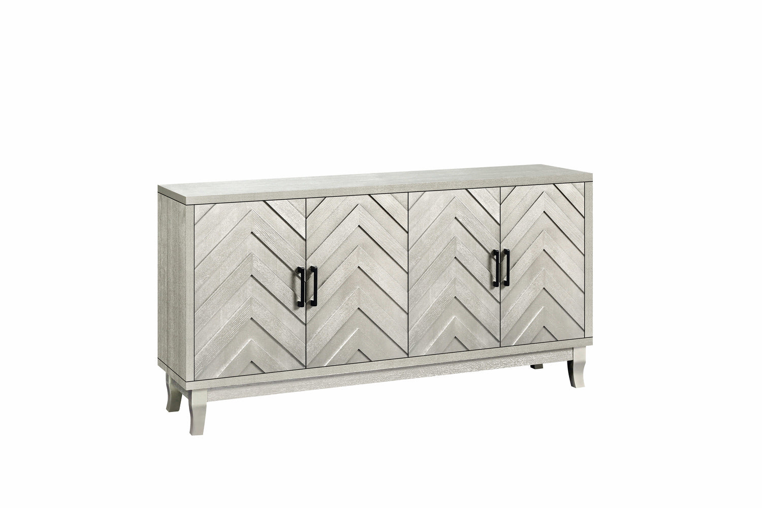 Chevron 4-Door Sideboard Cabinet