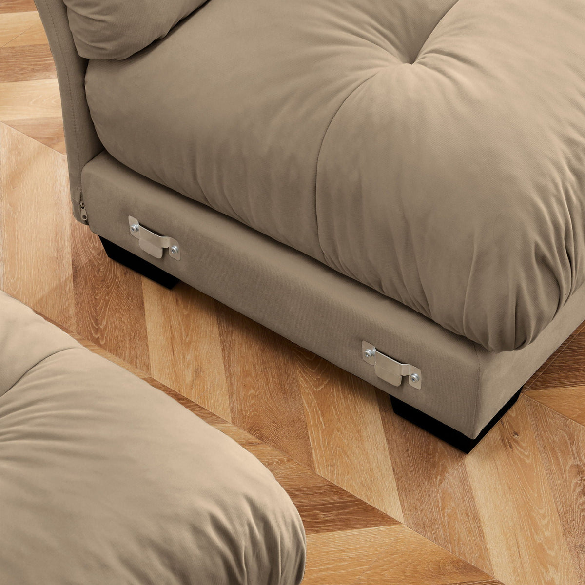 Super Comfort Oversized Modular Sectional Sofa With Movable Ottoman