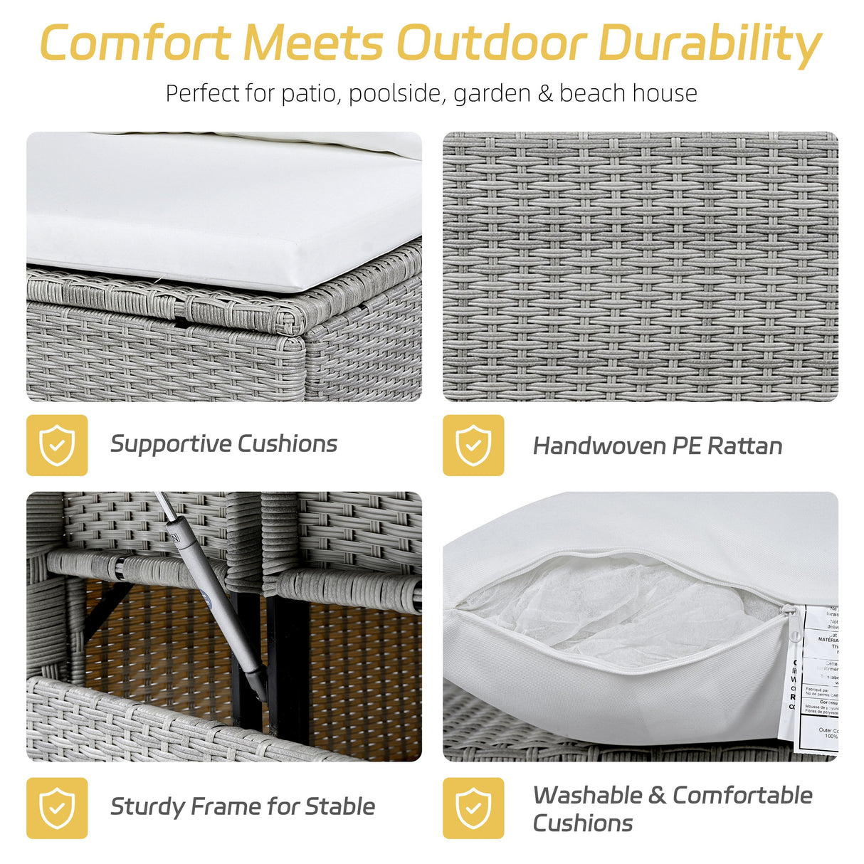 Tomax 5-Piece Outdoor Patio Rattan Sofa Set