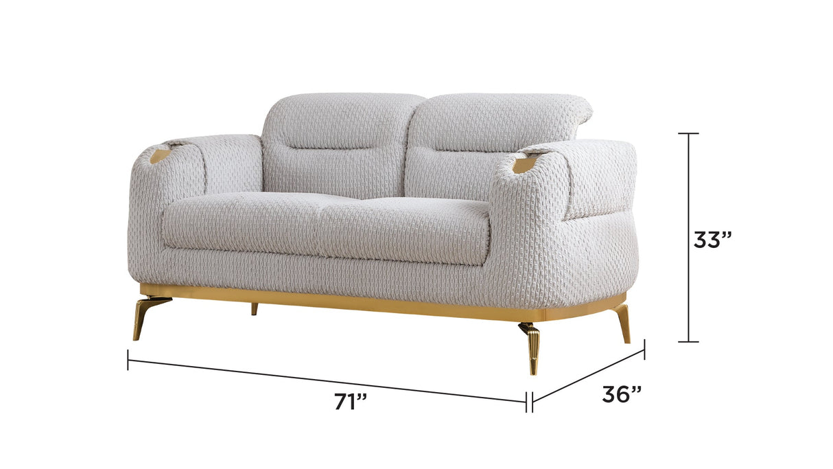Zoe Modern Style 2PC Living Room Set