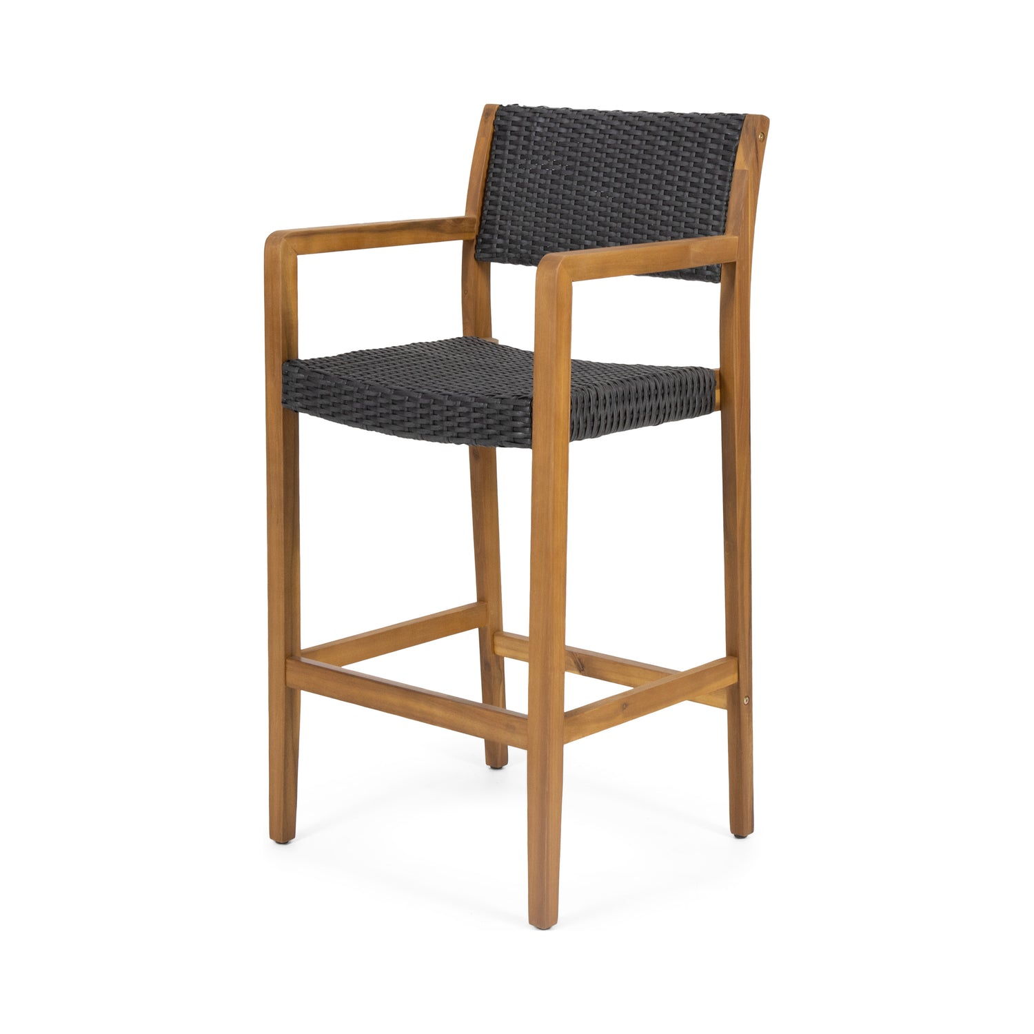 Wicker bar stools set of 2