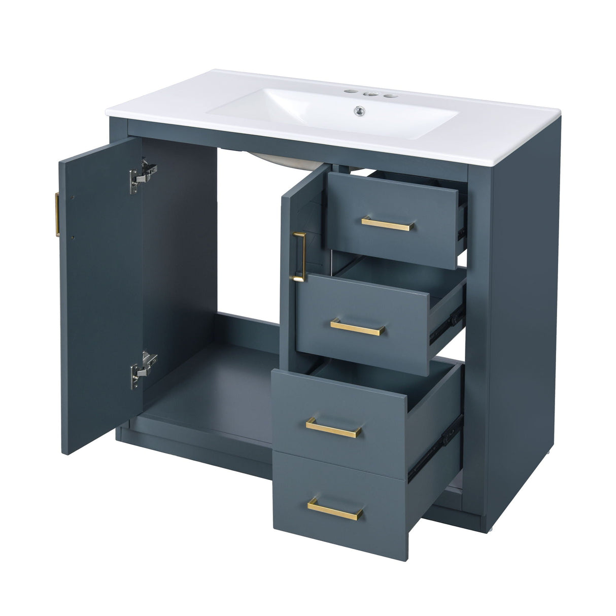 Bathroom Vanity With Sink Combo, Storage Cabinet