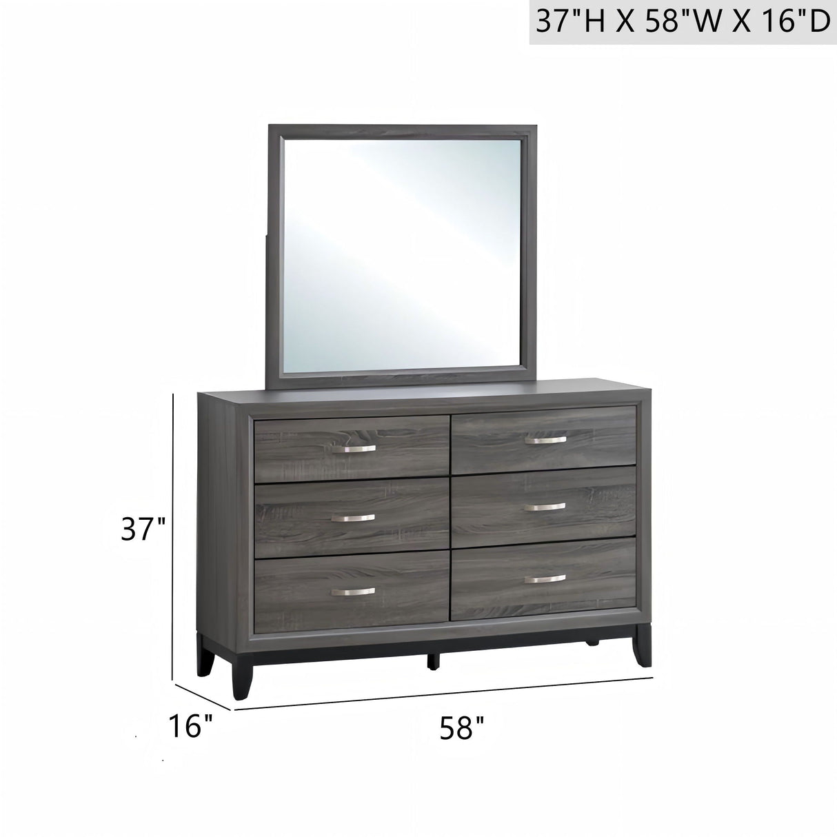 Glasgow - Dresser With 6 Drawers