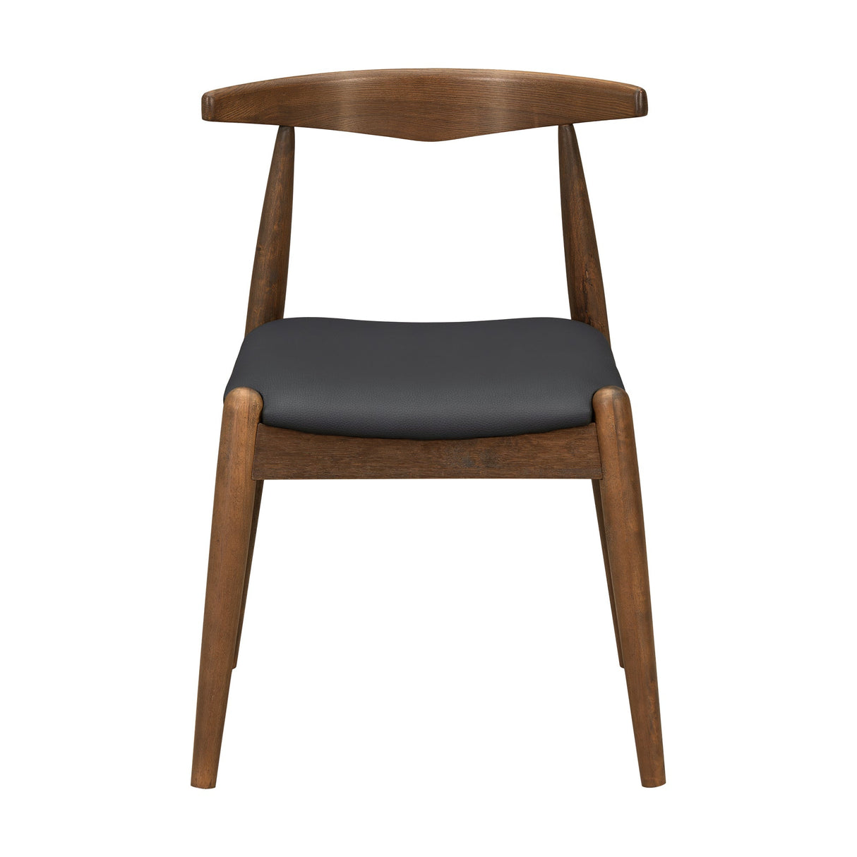 5-Piece Dining Set with Rubberwood Frame and Faux Leather Chairs