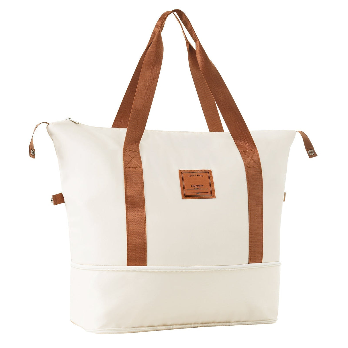 Brown & White 6-Piece Expandable Hardshell Luggage Set – 16” 20” 24” 28”