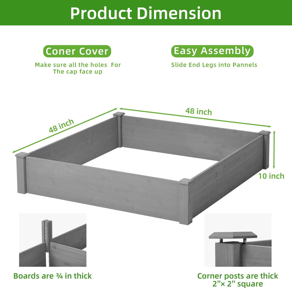Outdoor Raised Garden Bed