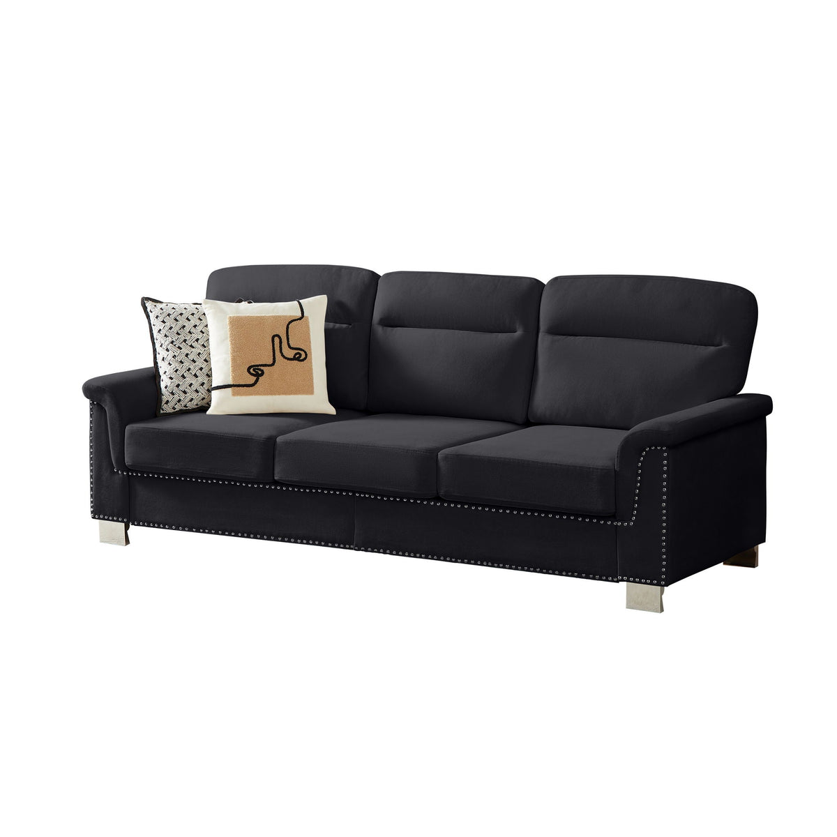 3 Seater Elegant Stationary Sofa