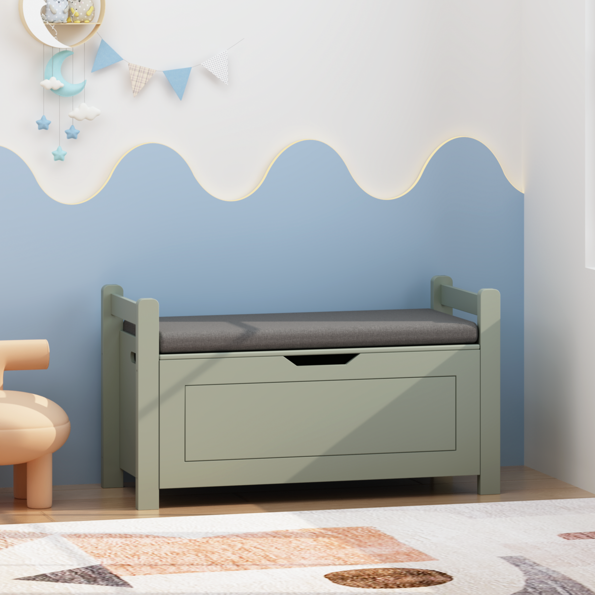 Kids Toy Box Chest for Boys & Girls