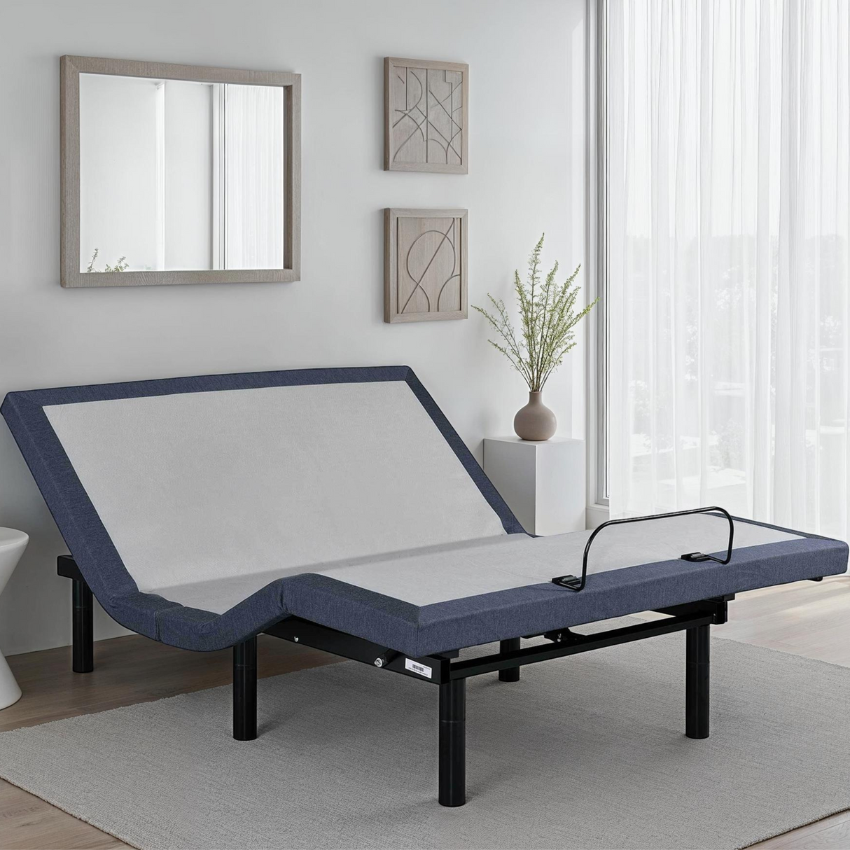 Queen Adjustable Bed Base with Massage and Head and Foot Position Adjustments