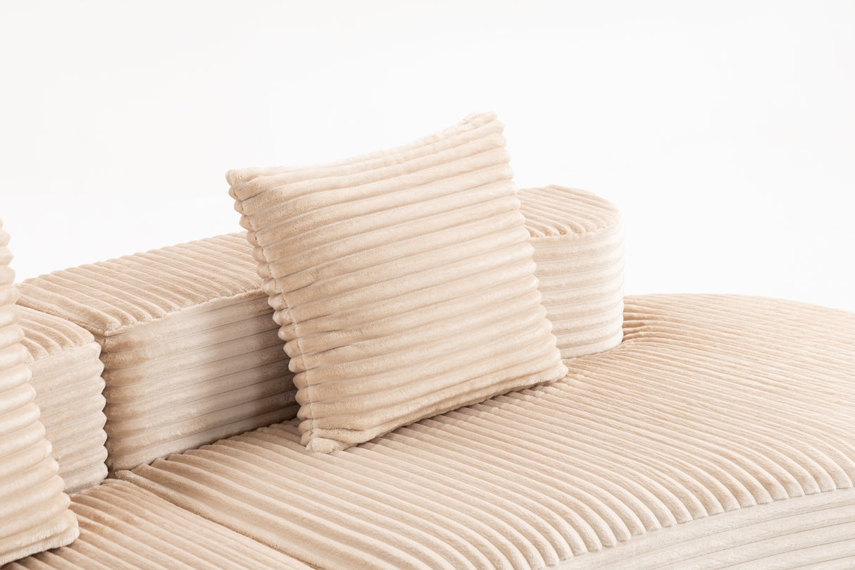 110.24" Fully Compressed Sofa with 2 Lumbar Pillows