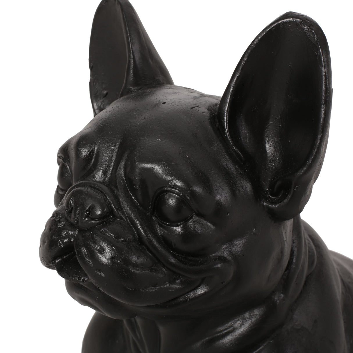 Dog Garden Sculpture, Outdoor French Bulldog Garden Statue, Matte Black