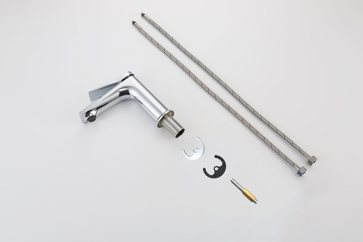 Chrome Single Hole Bathroom Faucet