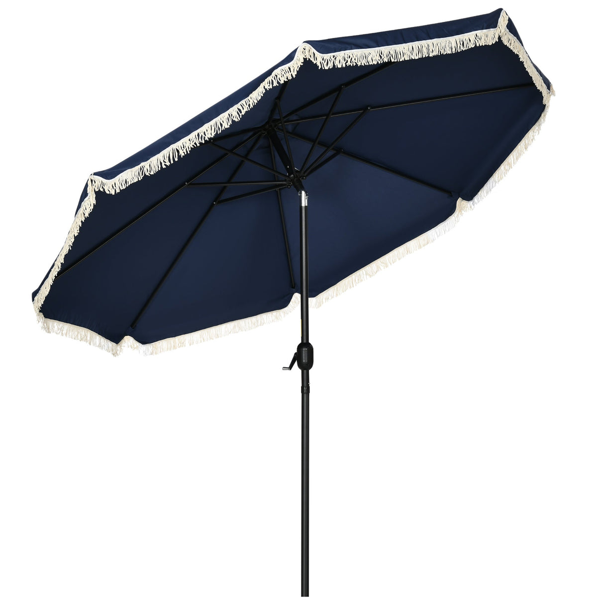 Outsunny 9ft Patio Umbrella with Push Button Tilt and Crank