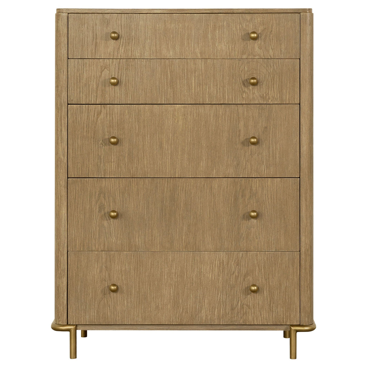 Stevie - Rectangular 5 Drawer Chest - Sand
