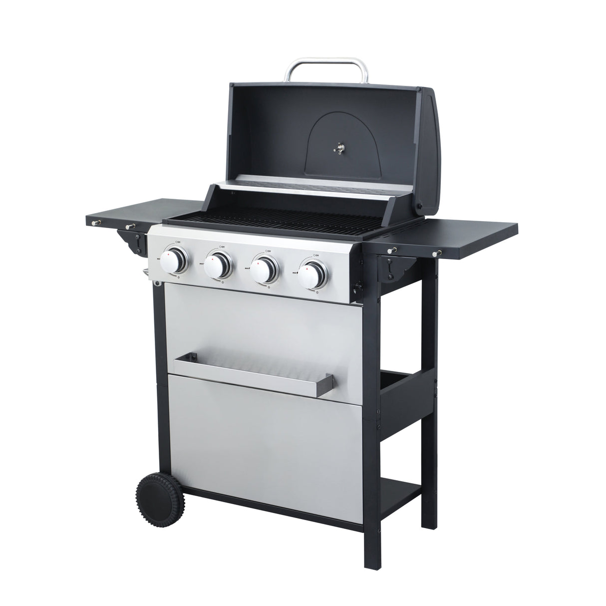 4-Burner Propane Gas BBQ Grill with Stainless Steel and Enamel Grids