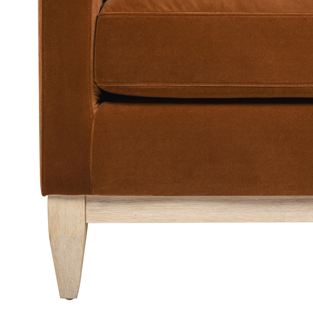 Knox 36' Modern Farmhouse Arm Chair, Burnt Orange   Performance Velvet