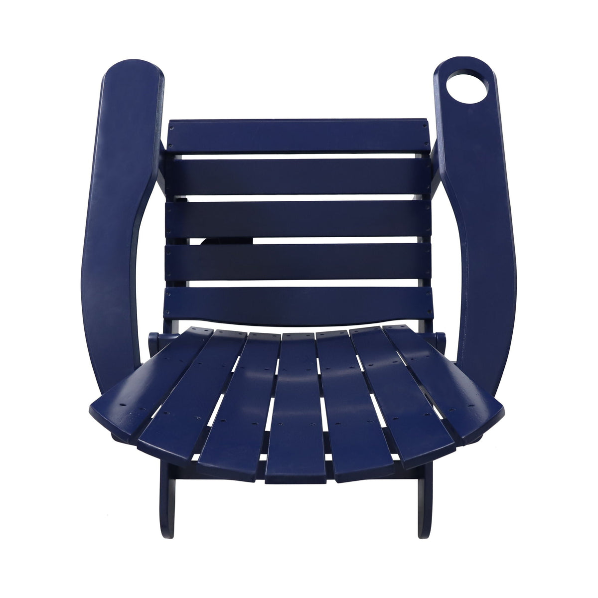Zenithia - Outdoor Foldable Adirondack Chair With 2 Cup Holders
