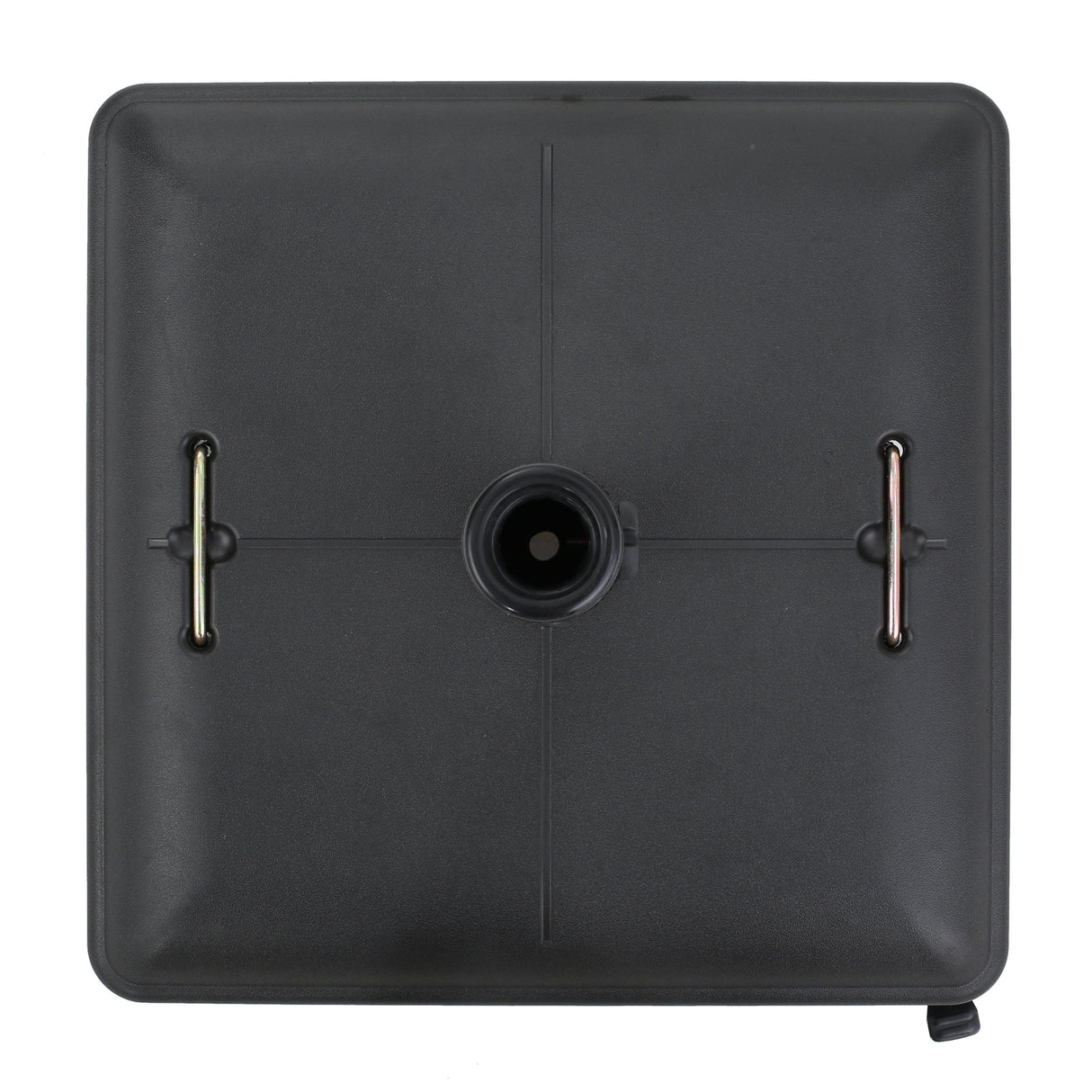 Modern Square Wheelie Umbrella Base Black Concrete 19.69 Inch