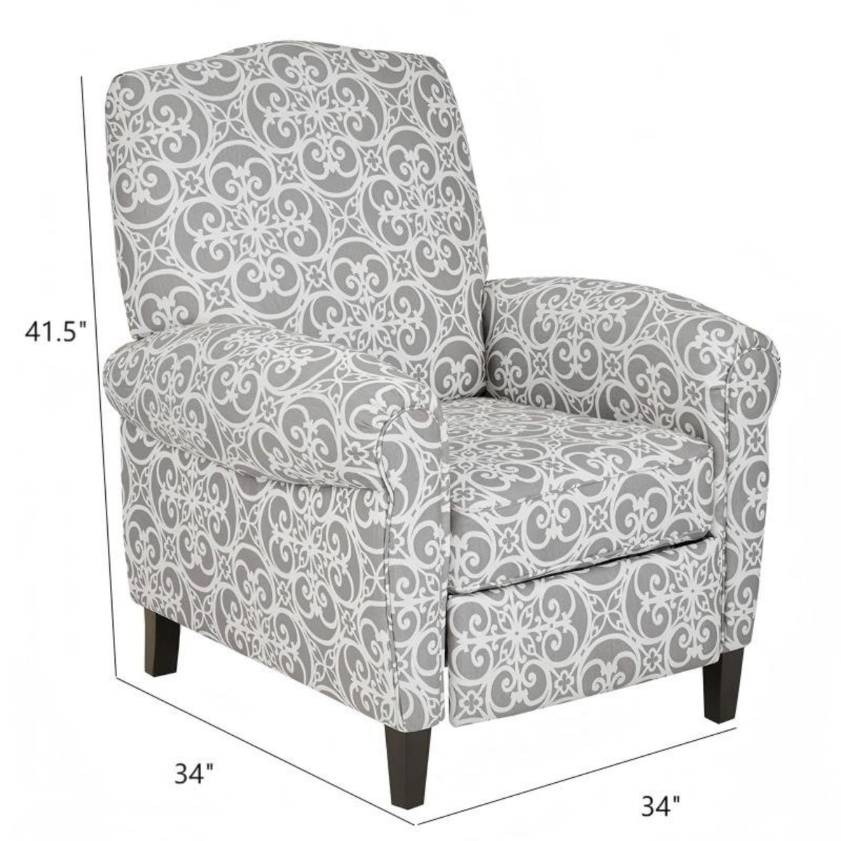 Kirby - Transitional Push Back Recliner Chair