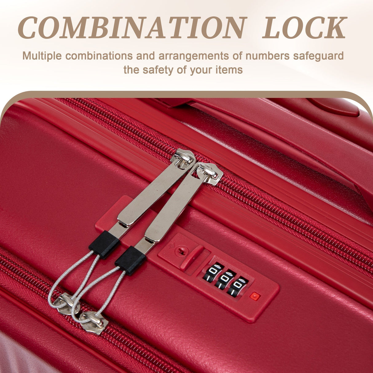 14'/20' 2-Piece ABS Spinner Wheel Luggage Set with Combination Lock and Front Opening Design