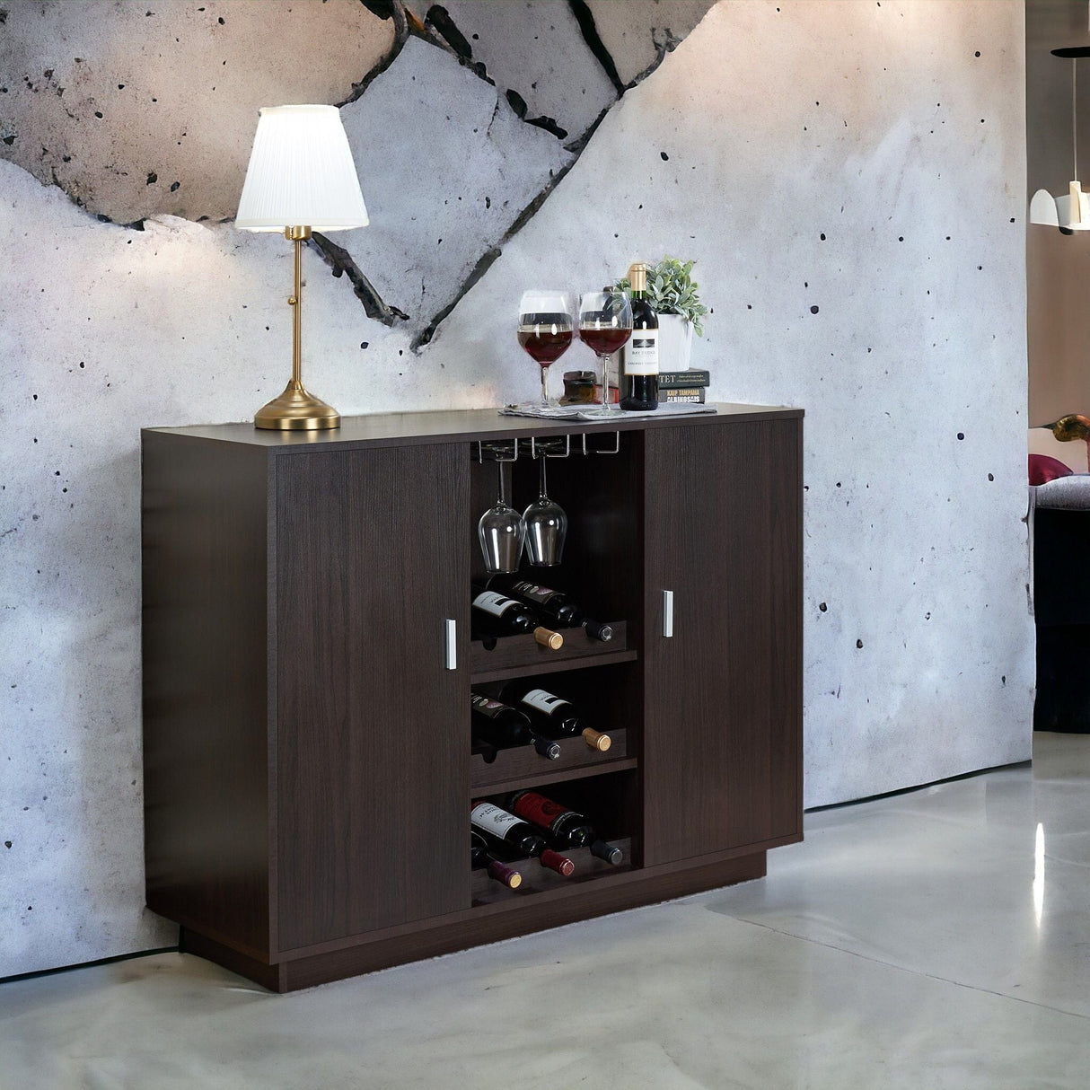 Hazen Wine Cabinet II - Espresso