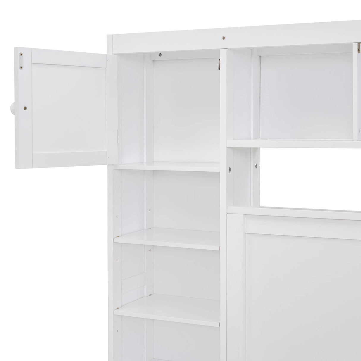 Bed With All In One Cabinet, Shelf And Sockets, Trundle