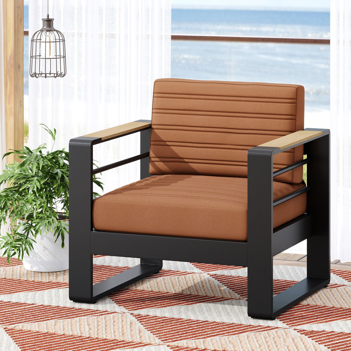 Giovanna - Club Chair Set With Aluminum Frame