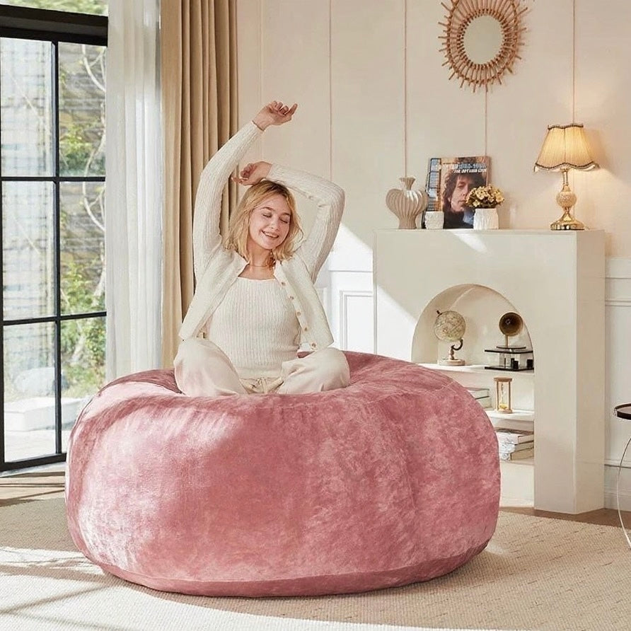 4FT-bean-bag-chair,-memory-foam-filling,-adult-and-teen-bean-bag-chair-Lounge-Chairs