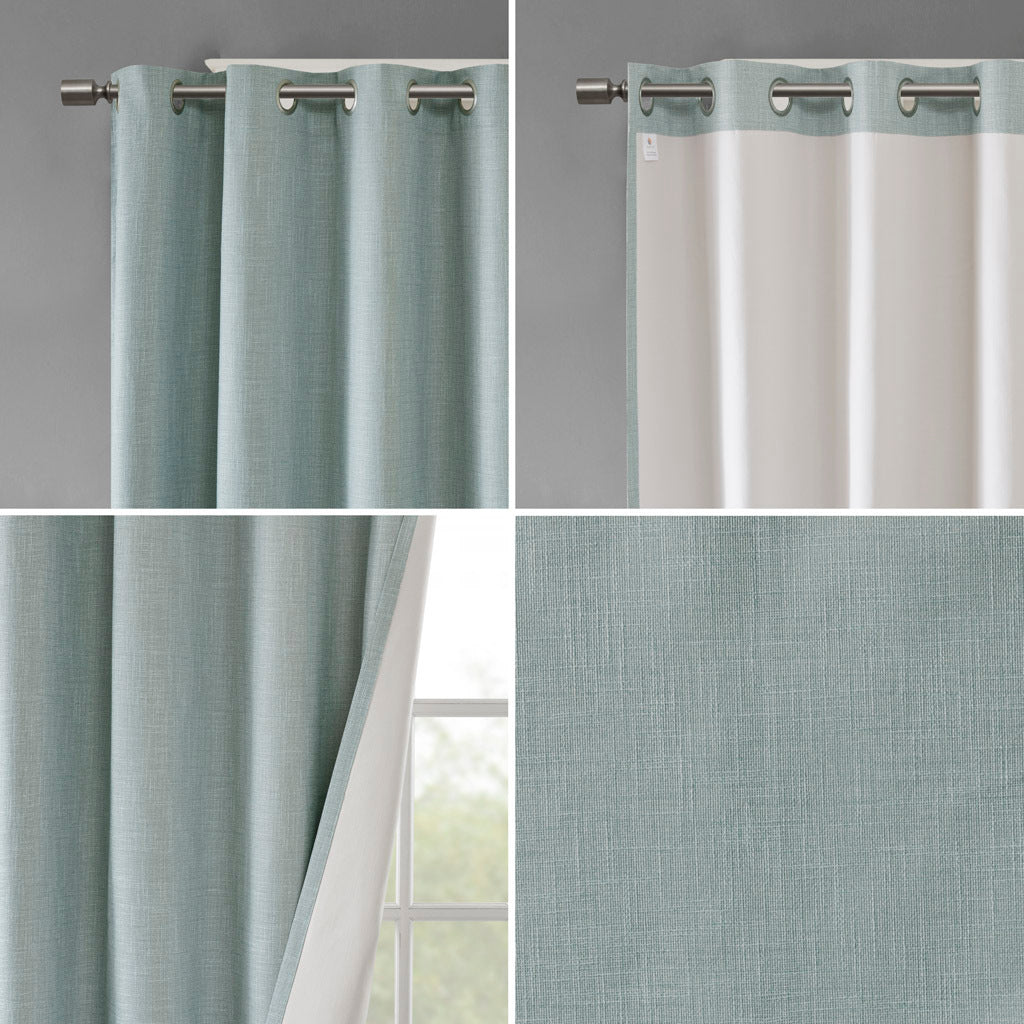 Printed heathered blackout window patio panel