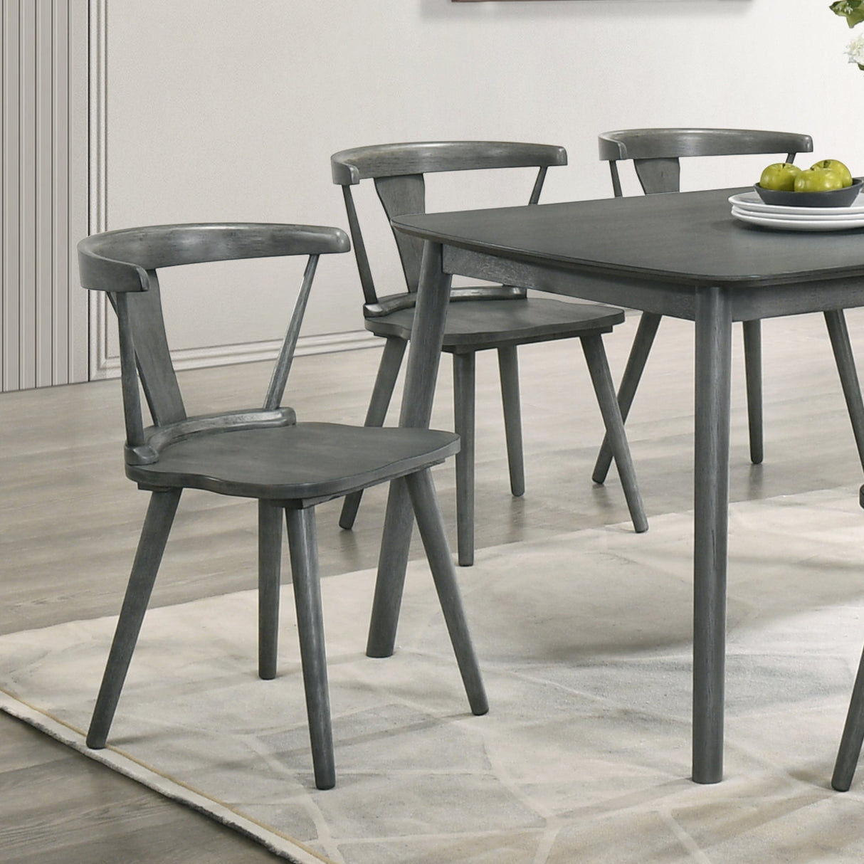 Modern Farmhouse Wood Dining Chairs, Set of 2