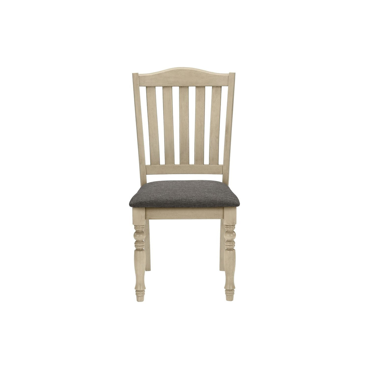 Dining Chair, Upholstered, Side, Transitional (Set of 2) - Gray