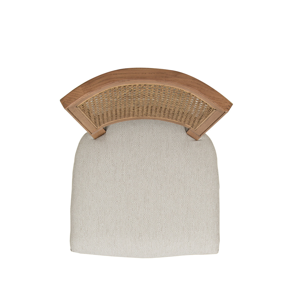 Armless Bar Stool with Nailhead Trim and Rattan High Back