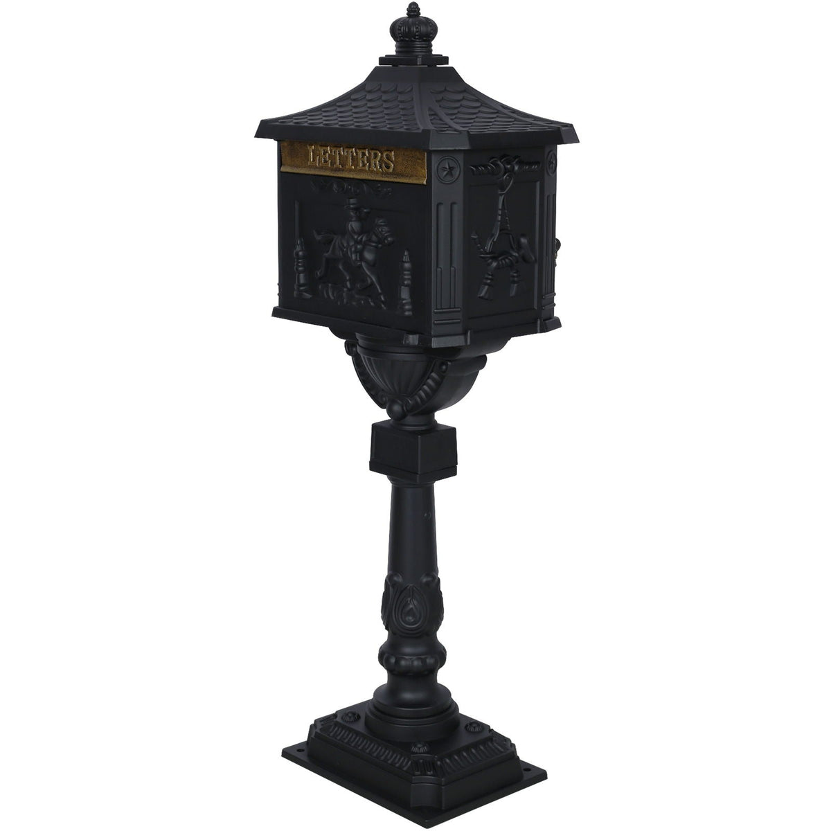 Cast Aluminum Mailbox with Durable Construction – Dark Brown, Black, or White