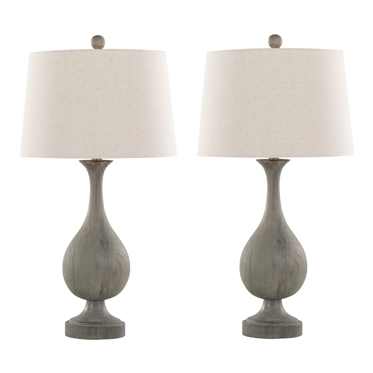 Cipolla-Poly-29'-Farmhouse-Polyresin-Table-Lamp-in-Acid-Dusty-Wood-Poly,-Antique-Soft-Brass-Set-of-2-Table-Lamps
