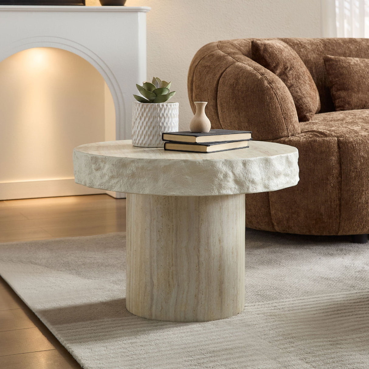 23.82 Inch Faux MARS Textural Patterns Coffee Table