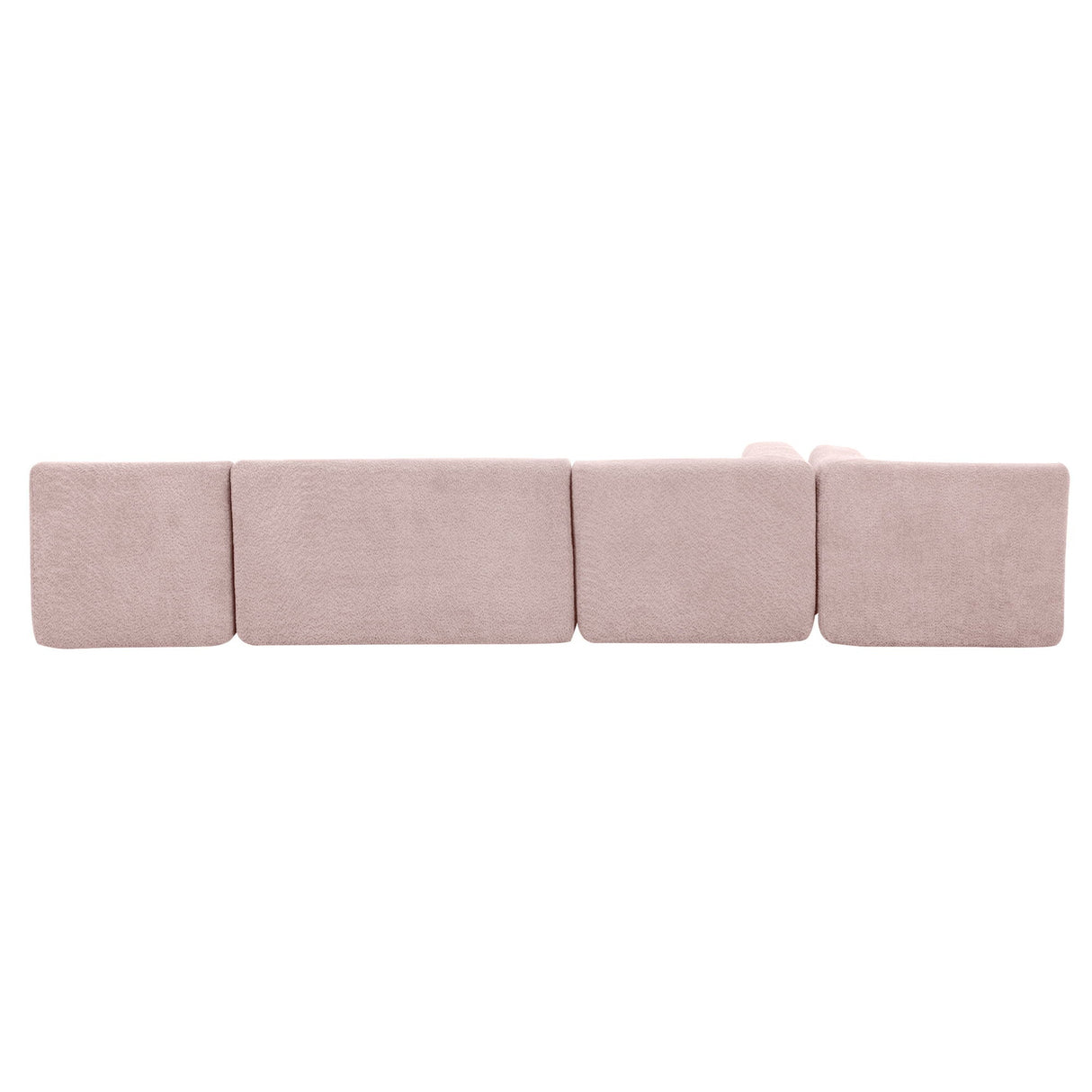 Upholstered Sofa Free Combined Sofa Couch With 2 Chaise Lounge And Five Back Pillows For Living Room
