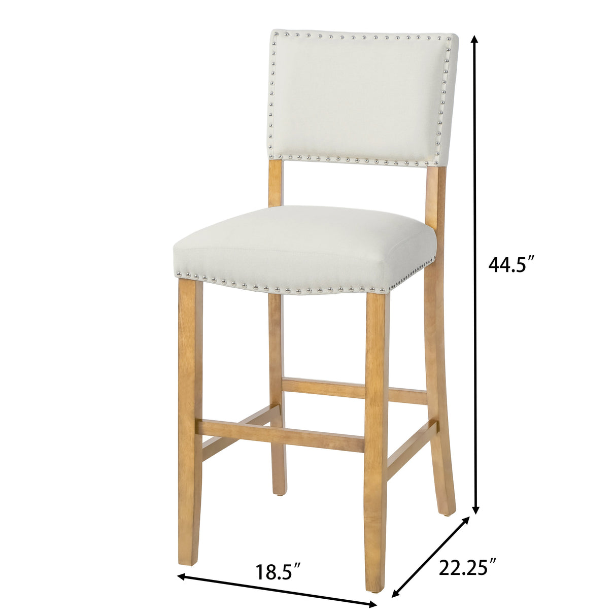 Barstools With Rivet Decoration - Set of 2