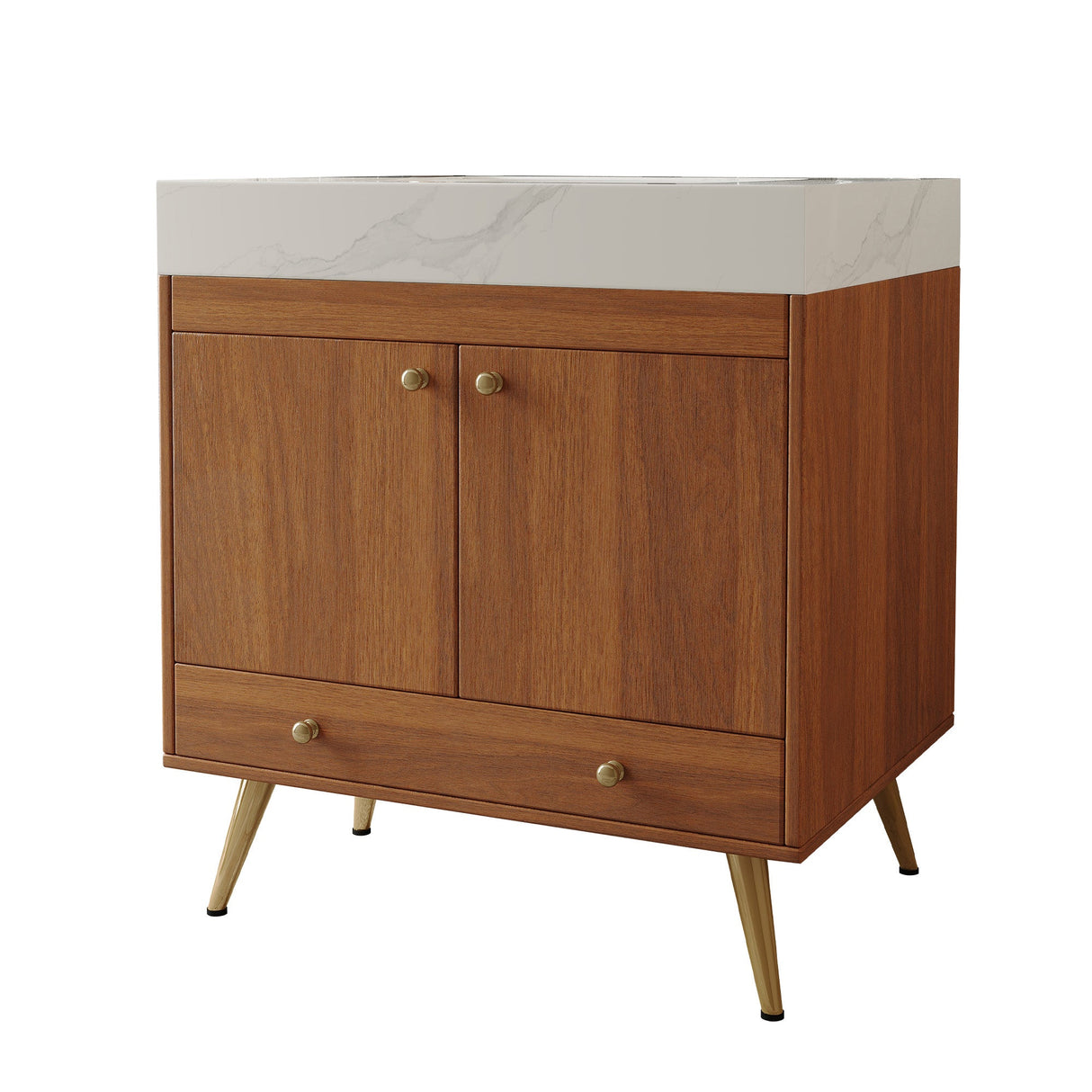 Mid-Century Free-Standing Bathroom Vanity