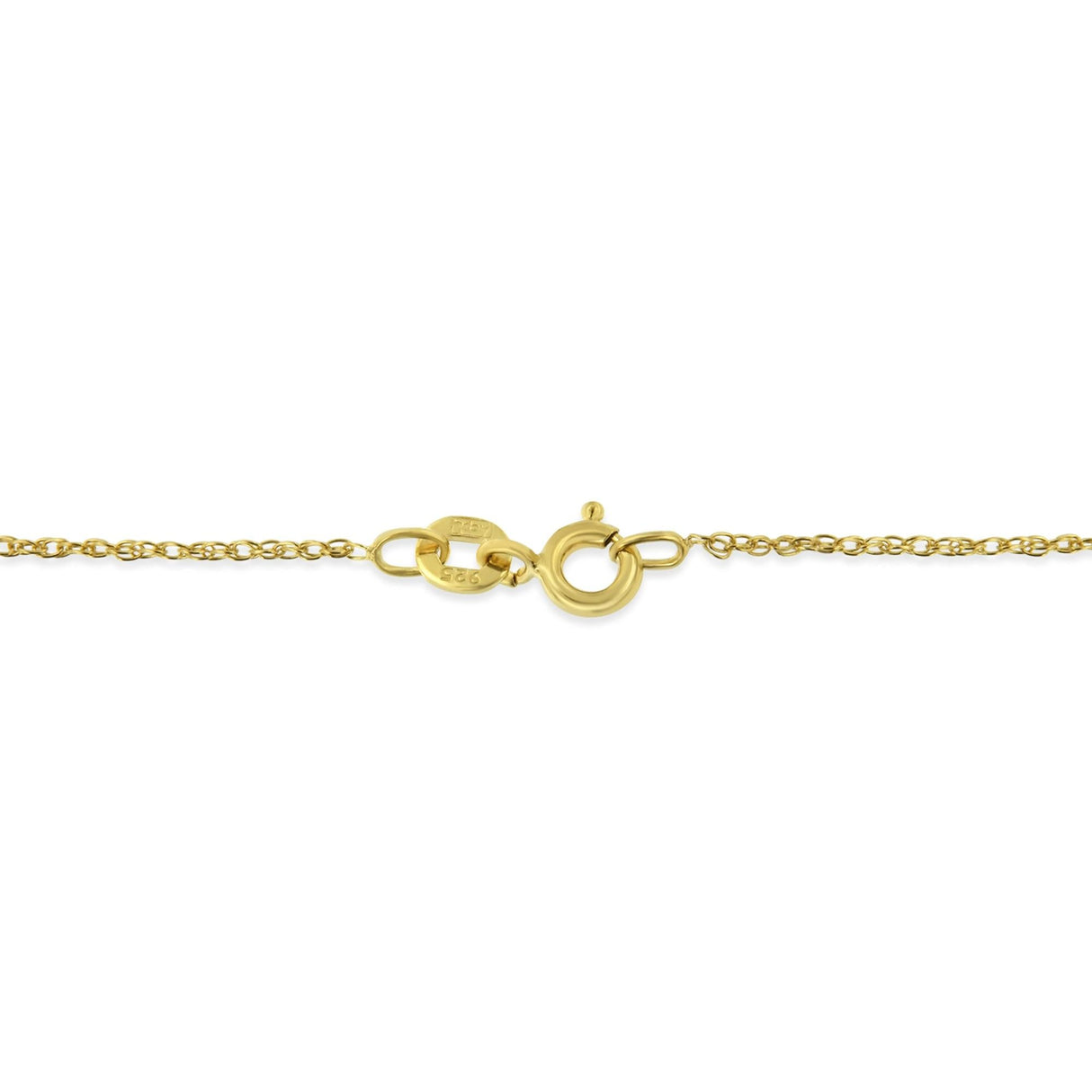 10K Yellow Gold over .925 Sterling Silver Diamond Accented Heart Angel Wing Key to Heaven 18" Rope Chain Pendant Necklace (H-I Color, I2-I3 Clarity)