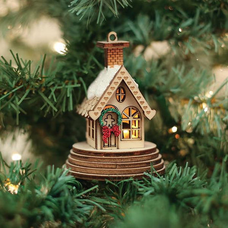 Elf-Cottage-(Illuminated)-Christmas-Ornaments
