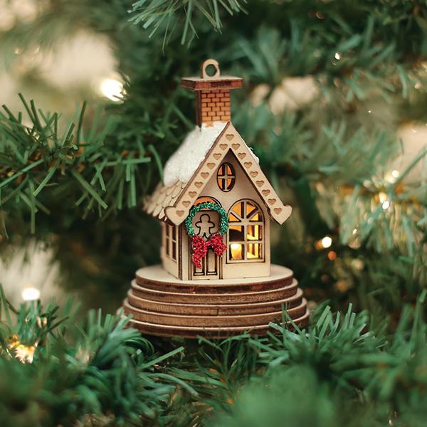 Elf-Cottage-(Illuminated)-Christmas-Ornaments