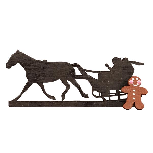 Covered Bridge & Sleigh Gingerbread Lighted Holiday Decoration