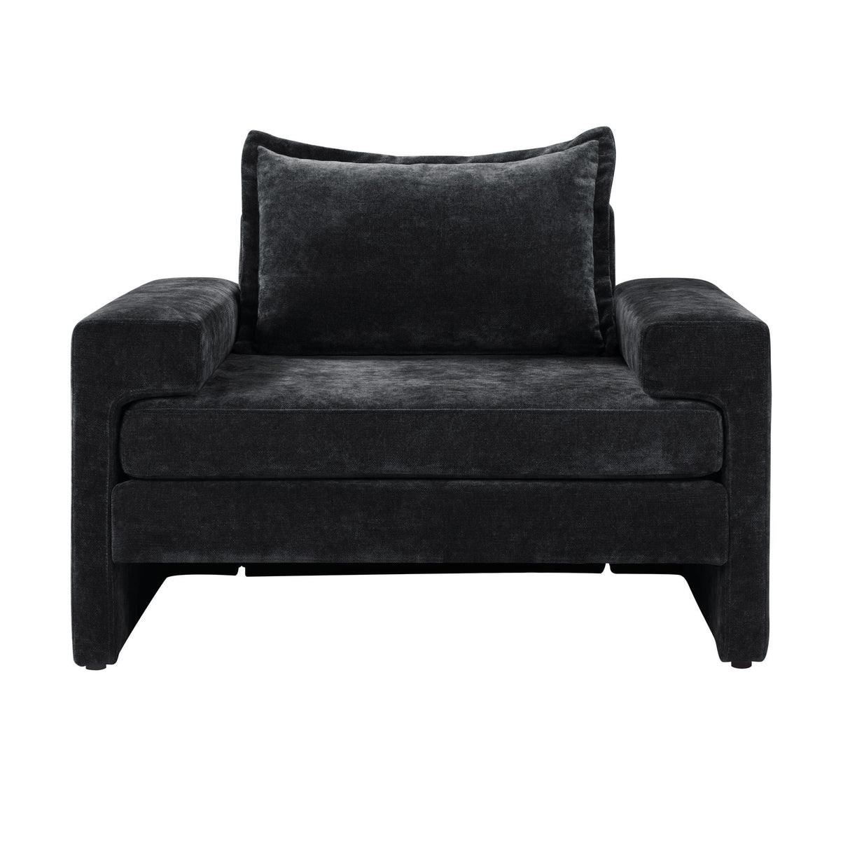 Upholstered Accent Chair With Wide Armrests And Ergonomic Back Support