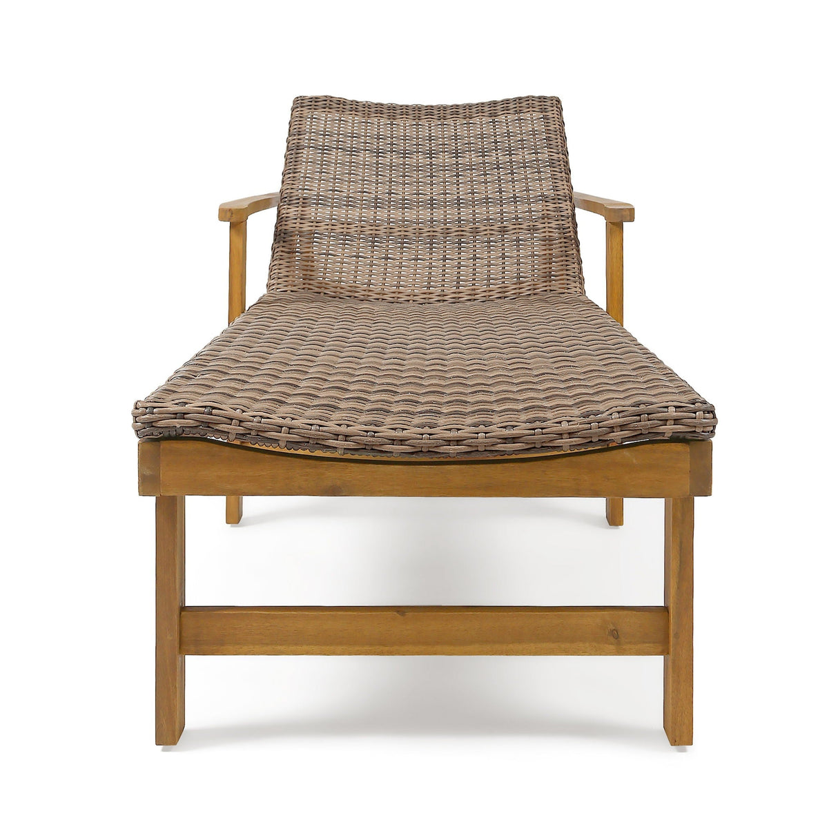Hampton Outdoor Chaise Lounge With Adjustable Backrest - Natural