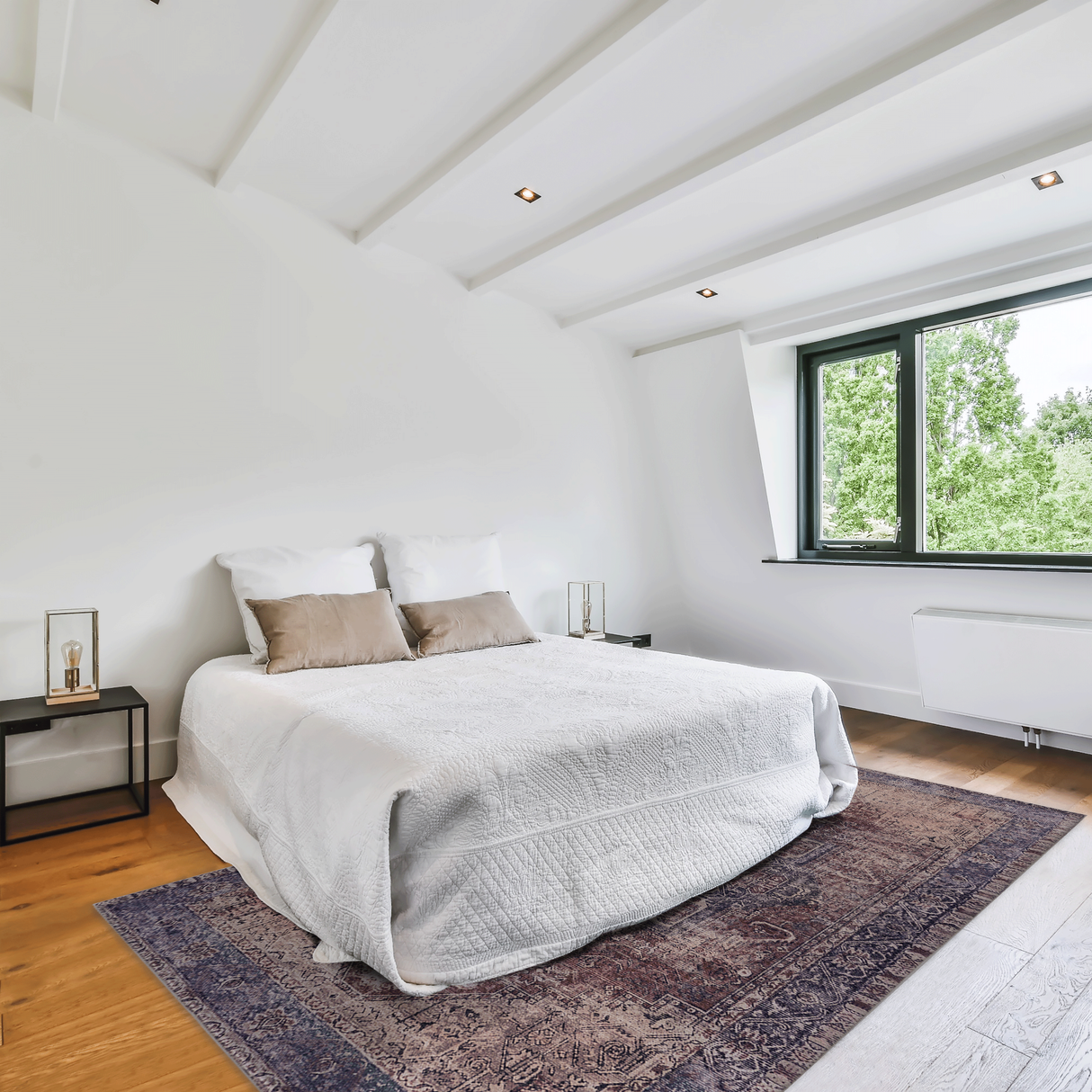 Area rugs 9x12 living room, washable rug, low-pile, non-slip, non-shedding, foldable, kid & pet friendly - area rugs for living room, bedroom, kitchen, dining room rug - (burgundy, 9' x 12')