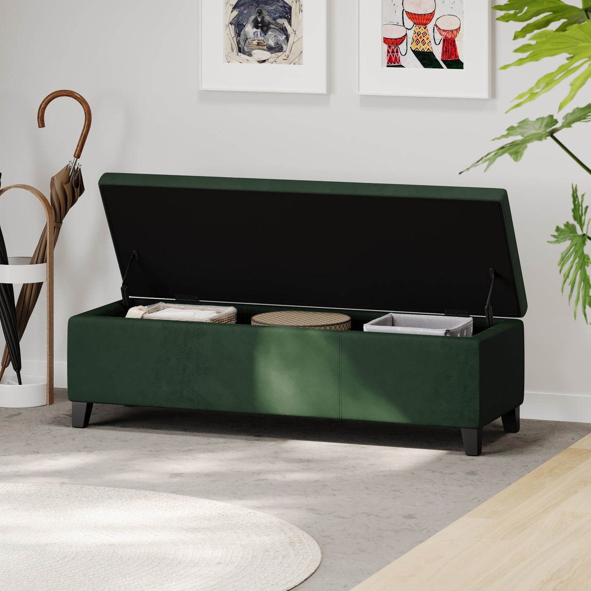 Indoor Forest Storage Bench