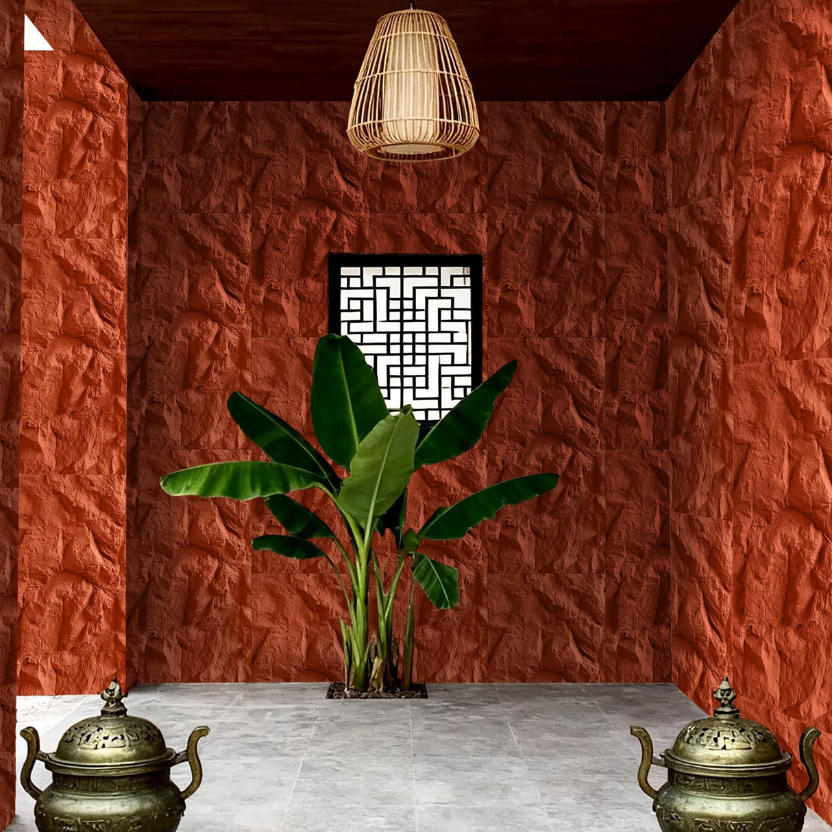 3D Faux Stone Wall Panels - Set of 6