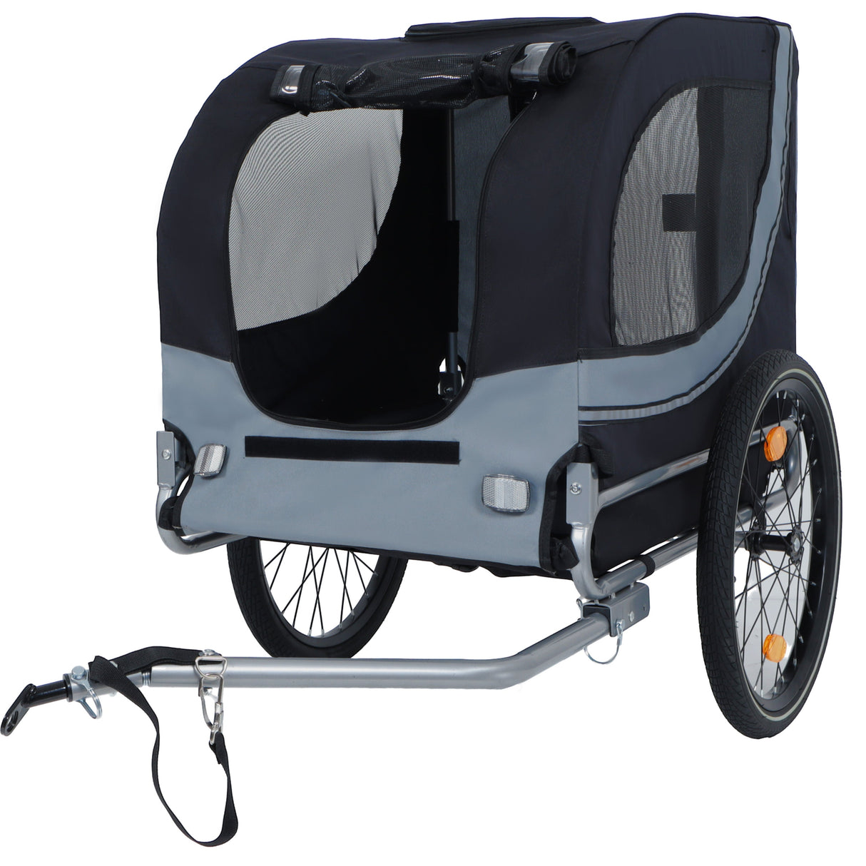 Large Folding Bike Trailer for Dogs – 66LB Capacity All-Terrain Pet Carrier