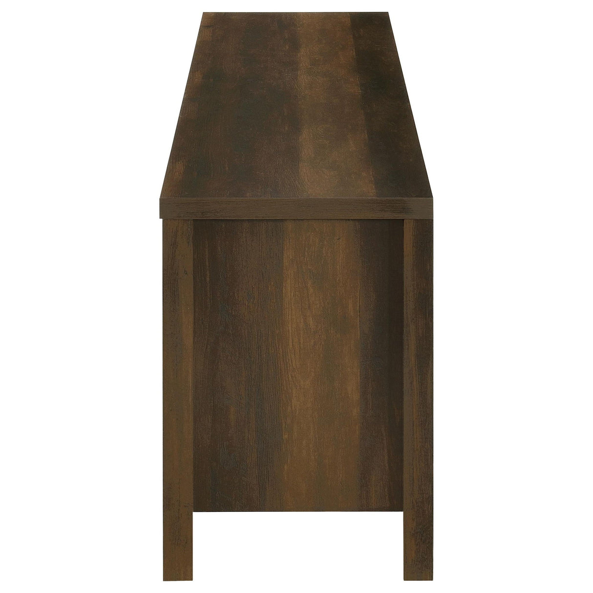 Carey 79-inch TV Stand Fireplace Media Console Dark Pine